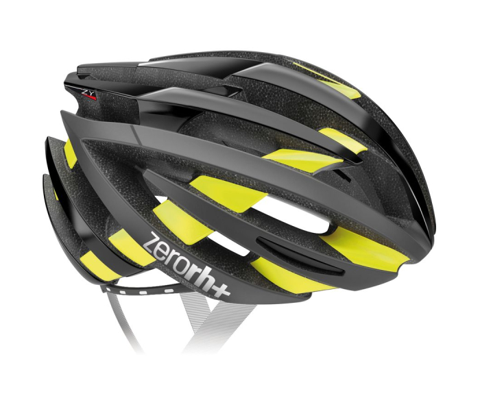 Kask rowerowy zeroRH+ ZY MATT BLACK - YELLOW FLUO - L/XL